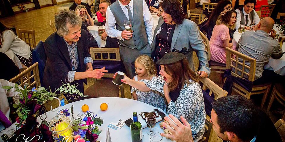 Luke entertaining a table at The King Arthur Hotel